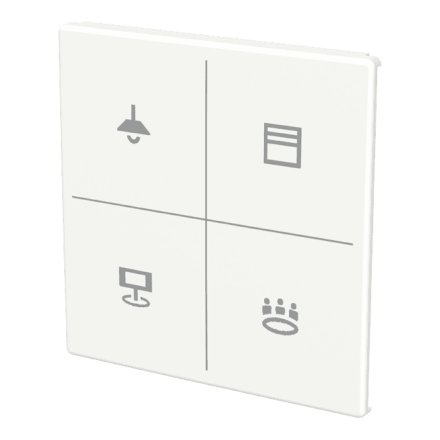 BUSCH-JAEGER LFW/A.0.63.11-CK rocker for Keypad Future | 4-way, customer-specific | studio white