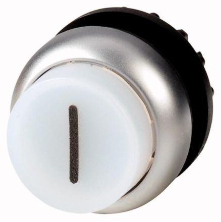 Eaton M22-DRLH-W-X1 illuminated pushbutton, raised, white I, latching, 216807