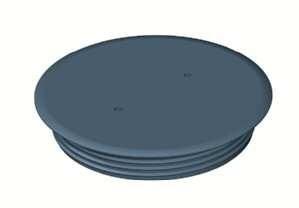 OBO Bettermann BAB80/7011 iron grey blind cover, 7406992