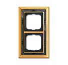 Busch-Jaeger 1722-833 cover frame, 2-way frame polished brass decor anthracite