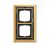 Busch-Jaeger 1722-833 cover frame, 2-way frame polished brass decor anthracite