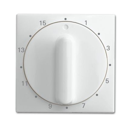 Busch-Jaeger 1770-914-103 Central plate, with rotary knob, with print alpine white