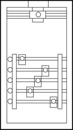 ABN 5x250A busbar complete connection housing (GAG136N)