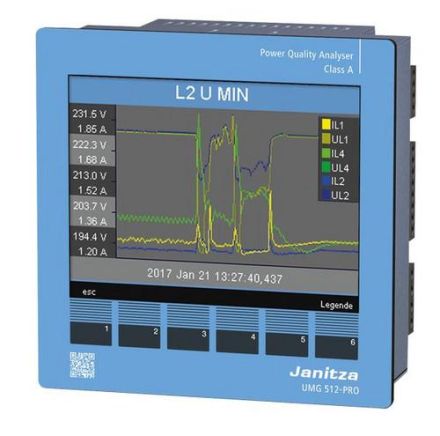 Janitza UMG512-PRO Uh=95V-240V AC (UL) Power Quality Analyzer
