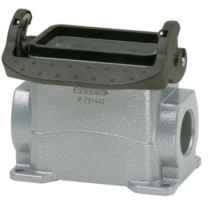 Walther P711410MS 10-pin 1xM20 53mm high aluminum socket housing