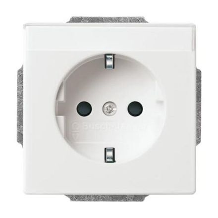 Busch-Jaeger 20 EUN-84 SCHUKO® socket insert, with labelling field studio white