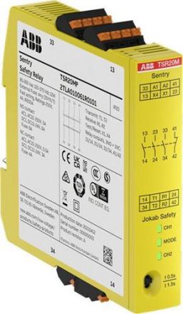 ABB Stotz-Kontakt 2TLA010061R0101 SENTRY TSR20MP Relay outputs 3NO+1NC safety relay
