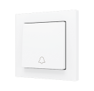 ZENNIO ZS551PB1DMW Single button Soft ZS55 | for 1 binary input, bell | matt white