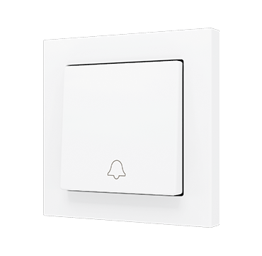 ZENNIO ZS551PB1DMW Single button Soft ZS55 | for 1 binary input, bell | matt white