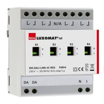 BEG 93854 Switch actuator RM-DALI-LINK-4C-REG
