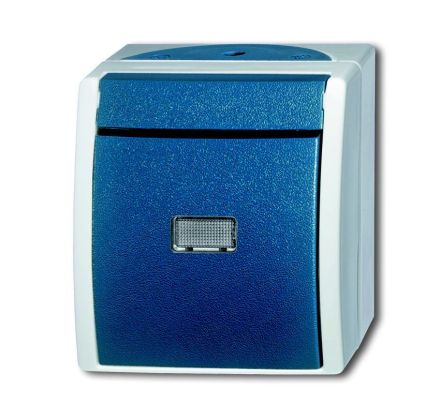 Busch-Jaeger 2601/6 WGL-53 rocker switch, on and off switching grey/blue-green