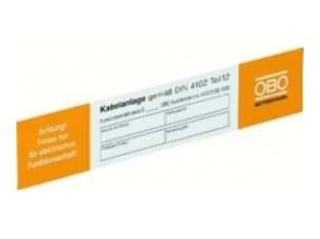 OBO Bettermann KS-ED for functional integrity 250x43 identification plate, 7205423