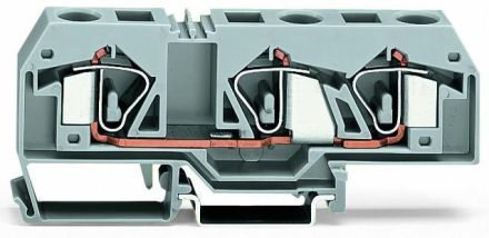 Wago 283-671 grey 3 conductor feed-through terminal