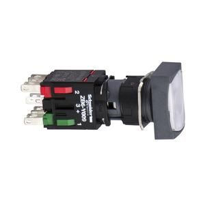 Schneider Electric XB6DF1B5B white rectangle. Illuminated push button