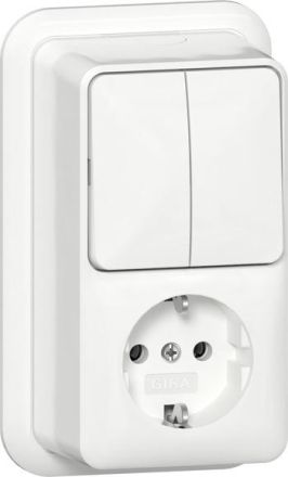 Gira 417511 combo series lowered K/P AP RW socket SCHUKO