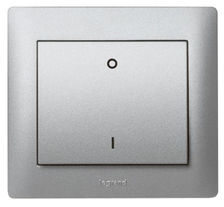 Legrand 771315 rocker 0/1 Galea soft aluminium, (aluminium)