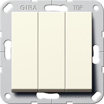 Gira 284401 button 3-way normally open 1-pole System 55 cream white