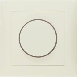 Berker 11308982 Cover plate with control knob for rotary dimmer white, glossy Berker S.1