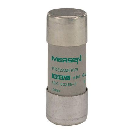 Mersen Y200765J FR22AM69V6 6A aM AC400-690V 22x58 cylindrical fuse link