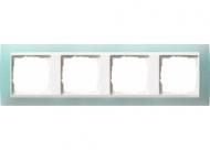 Gira 0214395 4-way cover frame for pure white Gira Event Opaque Mint