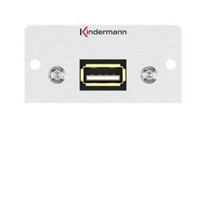 Kindermann 7444000522 USB 2.0 A-socket/A-socket 50x50mm connection panel half panel
