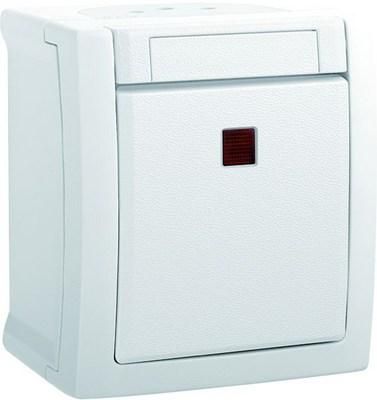 HHG 90591123-DE illuminated red dome white control switch FR AP