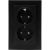 Kopp 940250006 HK07 2-way black matt SCHUKO socket