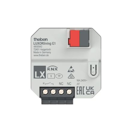 THEBEN LUXORliving E1 heating actuator UP | 1-way, electric heating, 16 A