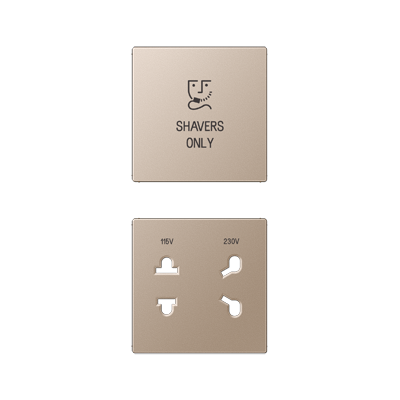 Jung SOA7522CHPL cover 2-way, Shavers only, Series A, champagne