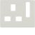 Berker 3313070002 Central piece for sockets, British Standard switchable white, glossy Berker