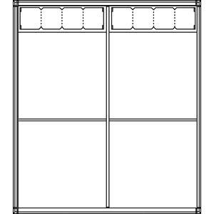 Ritto 1550870 Housing 4-way + 8 module slots, free-standing, white