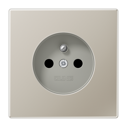 Jung ES1521FKI socket, French/Belgian system, 16 A 250 V ~, screw terminals, without claws, integrated increased contact protection, SAFETY+, LS series, stainless steel