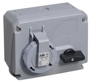 ABB Stotz-Kontakt 232MHS12W, Switchable wall socket, 32 A 12h, IP67, 2P+E, 2CMA167850R1000