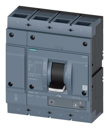 Siemens 3VA2563-7HK42-0AA0 3VA2 630A 4-pole 110kA TU ELISA circuit breaker