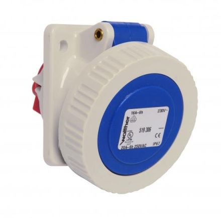 Walther 569 220/380V WD angled 5-pin 63A CEE wall socket