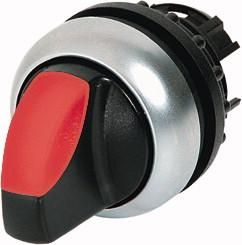 Eaton M22-WLK-R illuminated selector switch, 2 positions, red, momentary, 216814