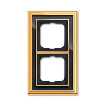 Busch-Jaeger 1722-835 cover frame, 2-way frame polished brass anthracite