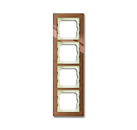 Busch-Jaeger 1724-283 cover frame, 4-way frame brown glass