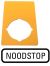 Eaton M22-XZK-NL99 sign, EMERGENCY STOP, yellow, H x W = 50 x 33 mm, NOODSTOP , 216475