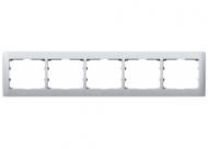Legrand 771305 frame Galea 5-way horizontal soft alu, (aluminium)