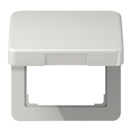 Jung CD590BFKLLG hinged cover with return spring, thermoplastic, CD series, light grey