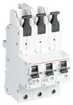 Busch-Jaeger 2CDS781055R4252 HS91.3E25SAV SHU 25kA E25A 3x1-pole main circuit breaker