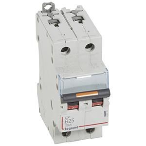 Legrand 409718 Circuit breaker DX3 B25A 2P 25KA 2M
