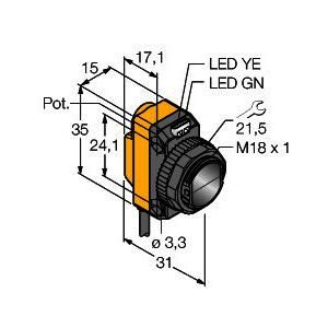 Turck 3061654 QS18VP6D diffuse reflection sensor