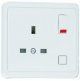 EFAPEL EARTH SOCKET W/SWITCH (BRITISH TYPE) BLACK