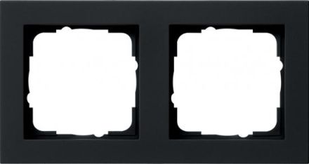 Gira 021209 cover frame 2f E2 black matt