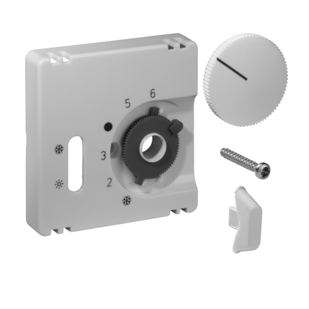 Alre-It UN990090 JZ-003.120 55x55mm traffic white glossy cover for room temperature controller