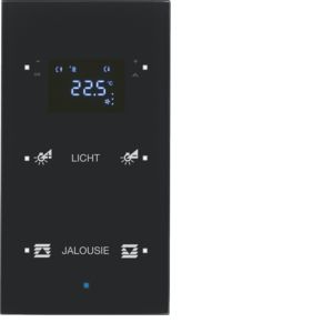 BERKER 75642135 KNX push button sensor glass | 2-way, RTR, configured | black glass
