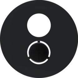 Berker 11962045 Centre piece for loudspeaker socket black, glossy Berker R.1/R.3