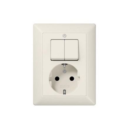 Jung AS5575EU SCHUKO® socket 16 A 250 V ~ with series switch 10 AX 250 V ~, AS series, white